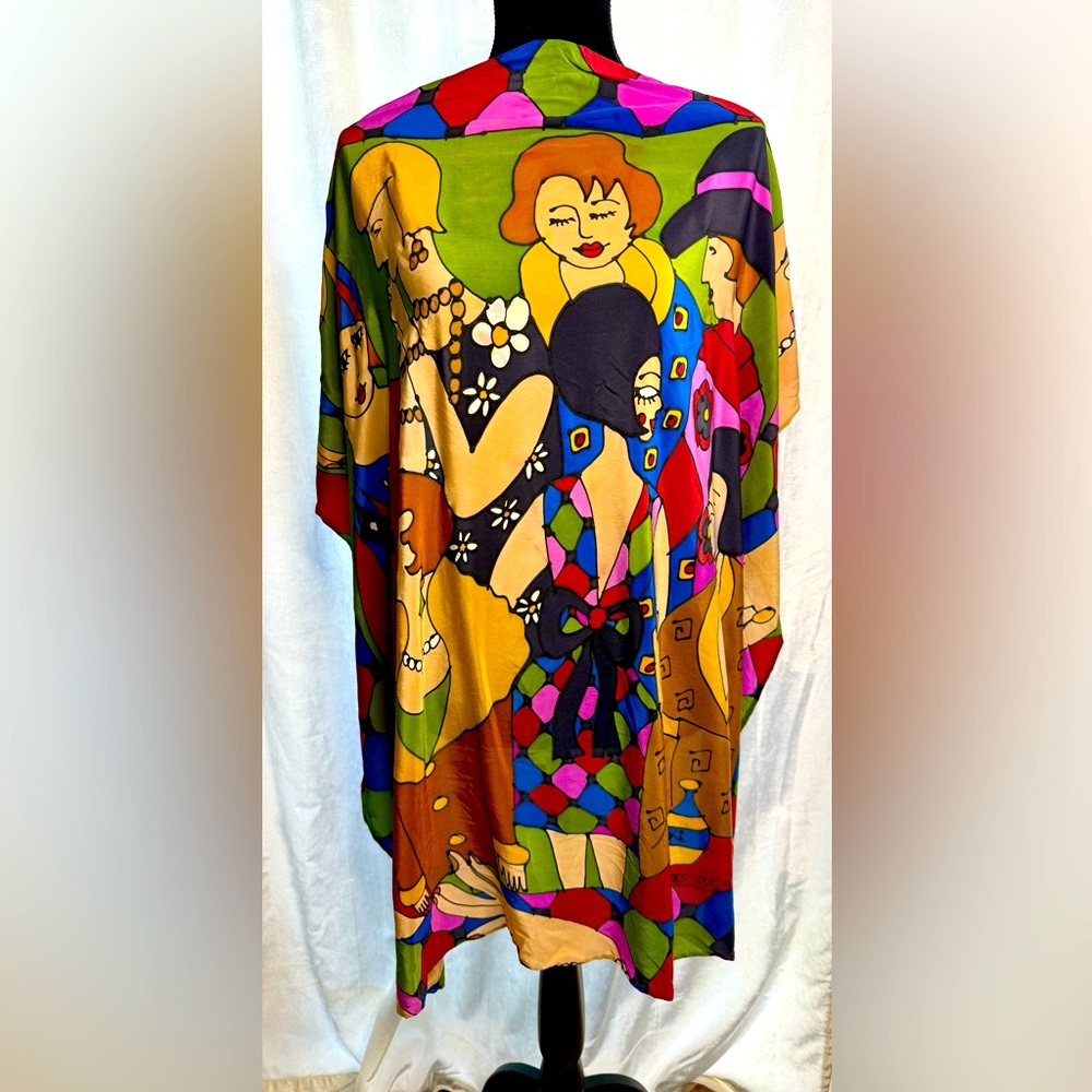 Vintage Silkscapes 1994 Hand Painted Scarf